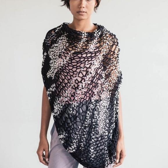 Hand Knit Poncho - Picture 4 of 5